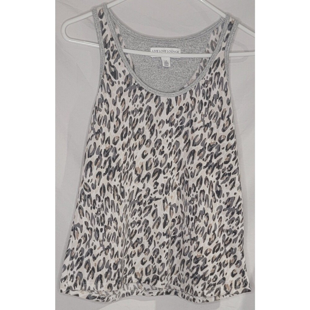 Live Love Lounge Karen Neuburger Womens Large Tank Top Pajama Cheetah Print